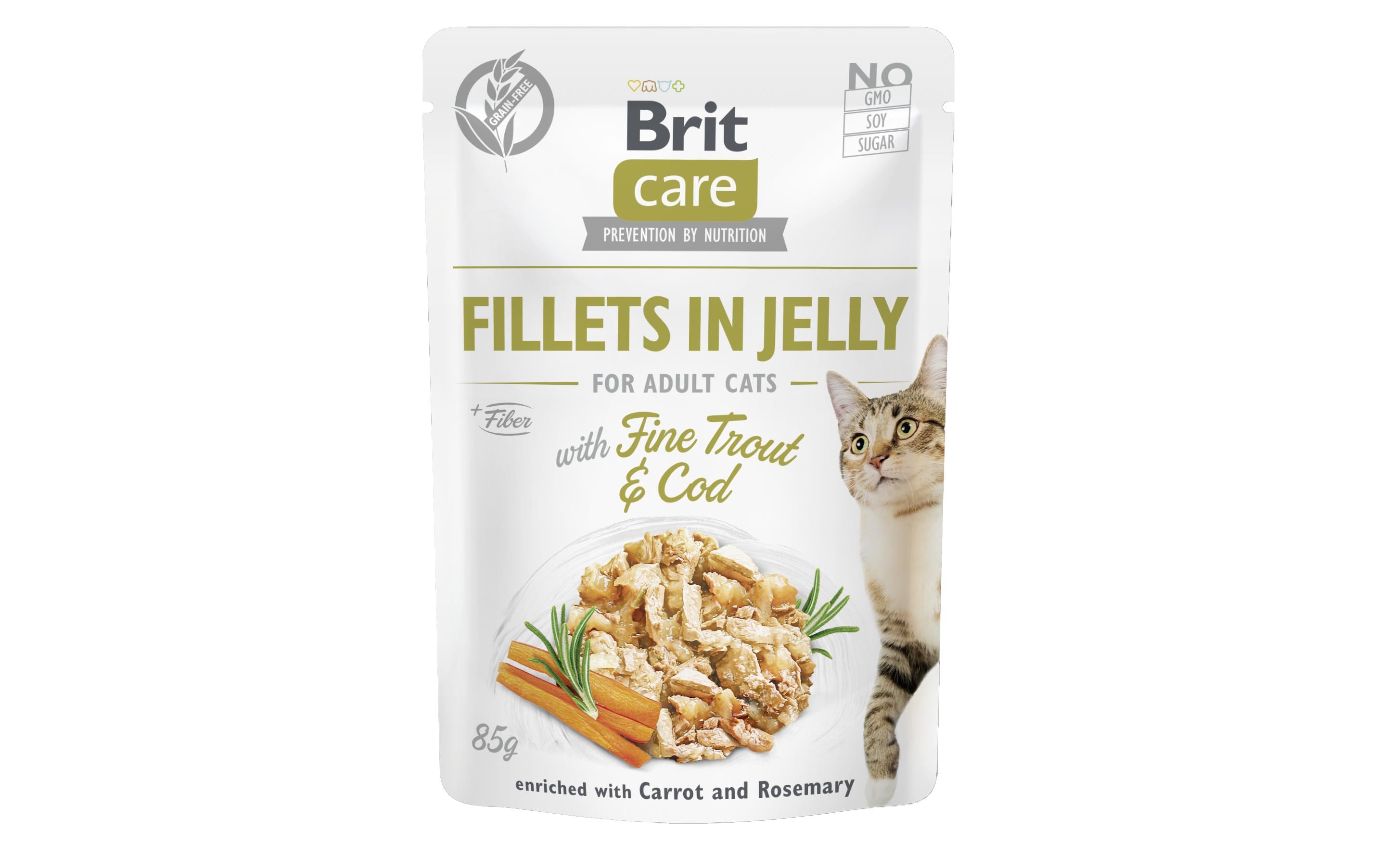 Brit Nassfutter Care Fillets Gelée Forrelle & Kabeljau, 85 g Brit Nassfutter Care Fillets Gelée Forrelle & Kabeljau, 85 g