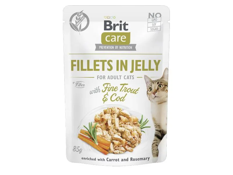 Brit Nassfutter Care Fillets Gelée Forrelle & Kabeljau, 85 g Brit Nassfutter Care Fillets Gelée Forrelle & Kabeljau, 85 g