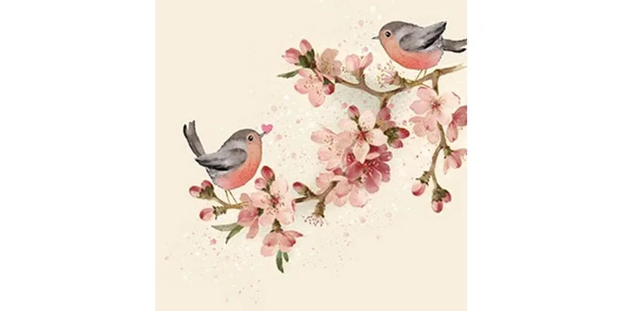 Braun + Company Papierservietten Cherry Blossom Love 33 cm x 33 cm, 20 Stück