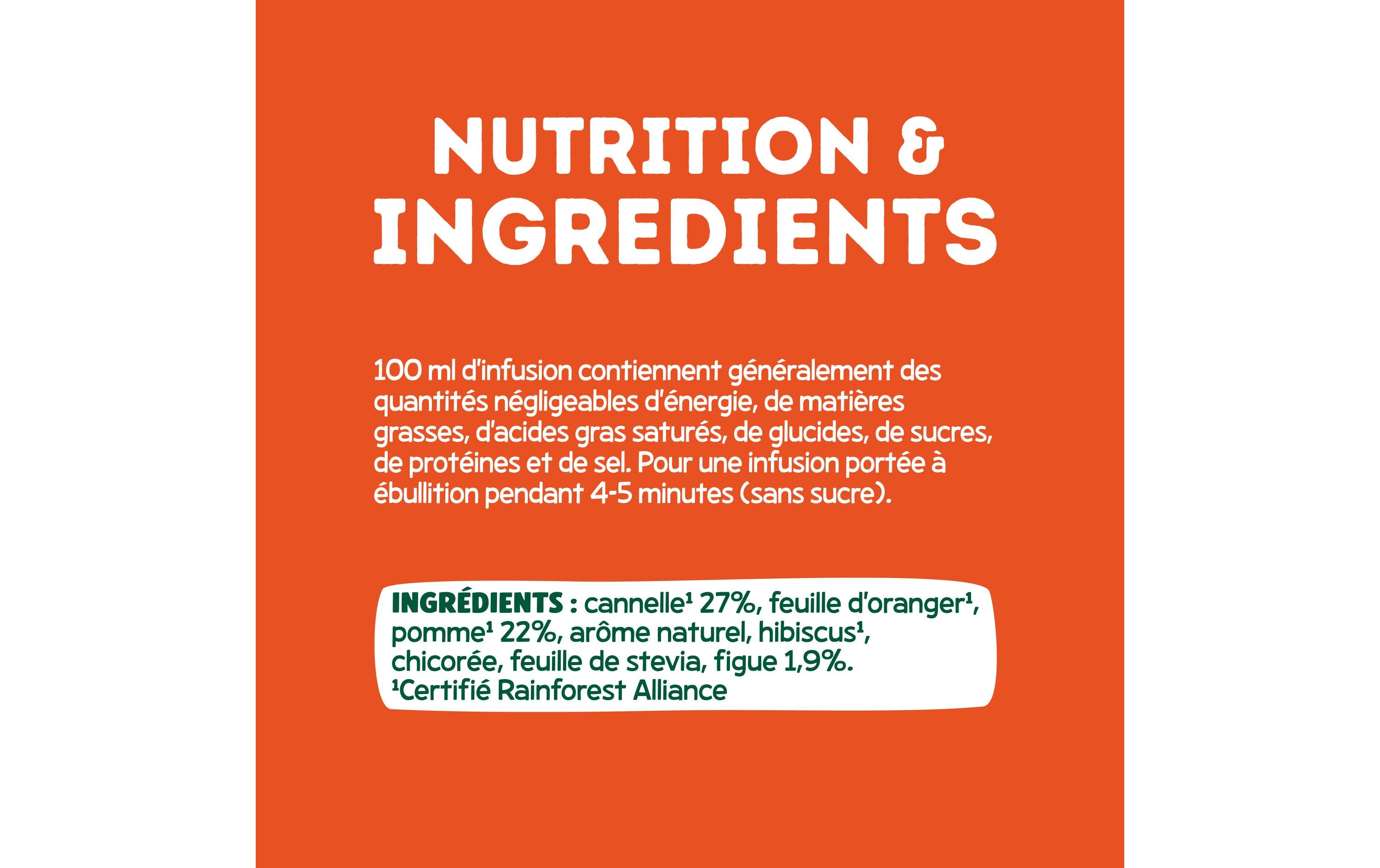 Eléphant Teebeutel Infusion Pomme Cannelle 20 Stück