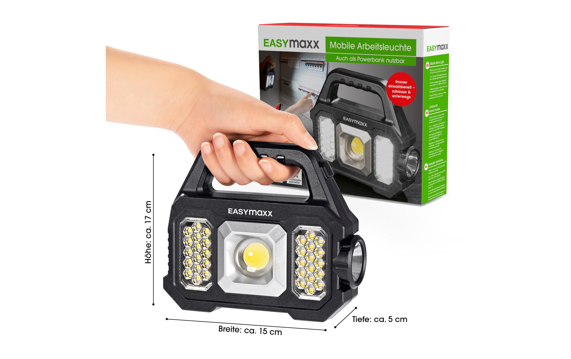 EASYmaxx Arbeitsleuchte Solar-Leuchte 3.7 V