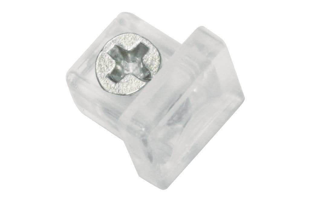 Gardinia Endfeststeller mit Schraube Transparent, 2 Stück