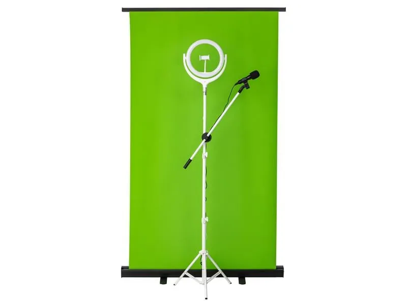 FTM Streaming Kit (Green Screen, Mikrofon, Tripod) FTM Streaming Kit (Green Screen, Mikrofon, Tripod)