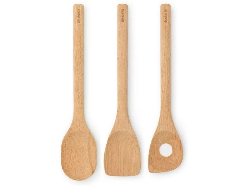 Brabantia Kochlöffel Profile 3 Stück, Braun Brabantia Kochlöffel Profile 3 Stück, Braun