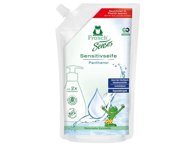 Frosch Handseife Sensitiv Nachfüllbeutel 500 ml Frosch Handseife Sensitiv Nachfüllbeutel 500 ml