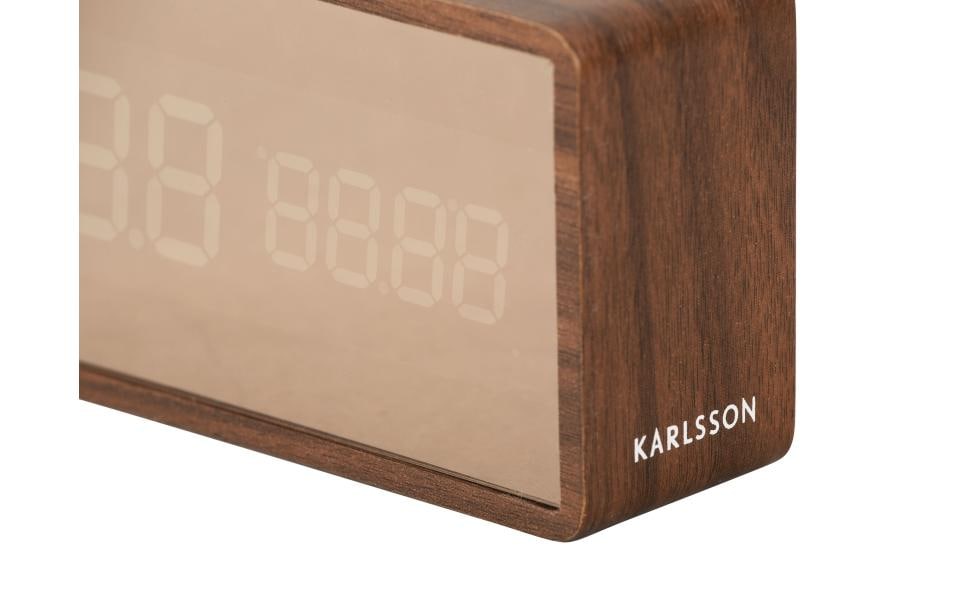 KARLSSON Digitalwecker Copper Braun