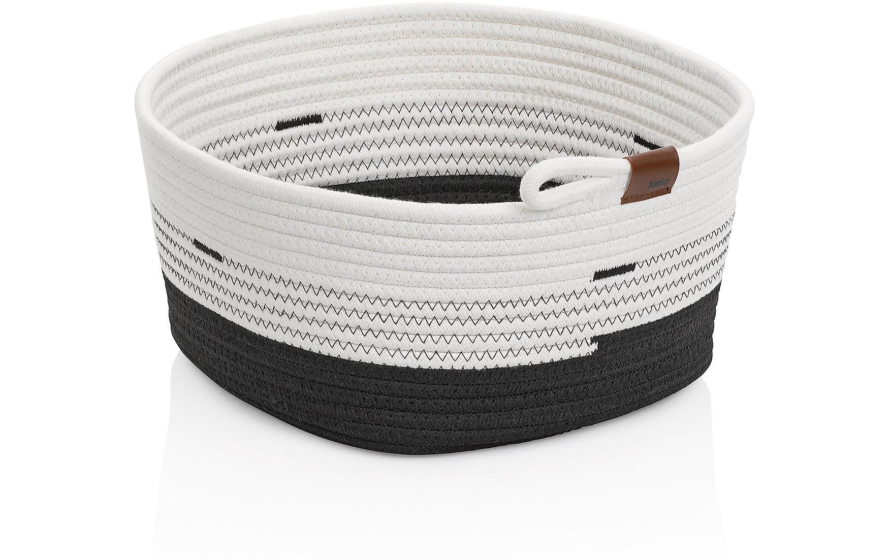 Kela Aufbewahrungskorb Hedda 32 x 17 cm, Schwarz/Weiss