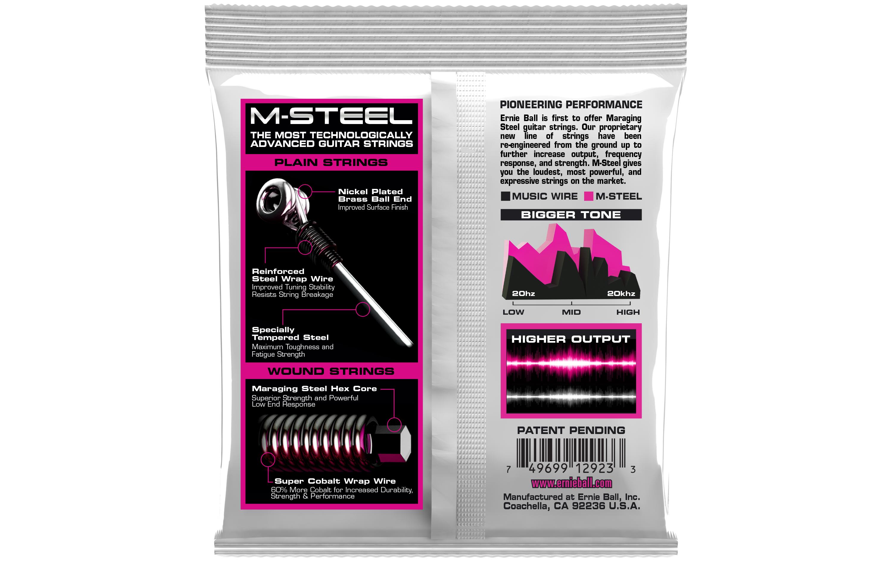 Ernie Ball Gitarrensaiten 2923 Slinky M-Steel – Super 09-42