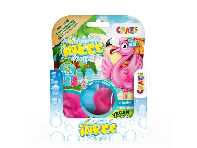 Craze Badespass Inkee 3 Flamingo Badebomben mit Jojobaöl Craze Badespass Inkee 3 Flamingo Badebomben mit Jojobaöl