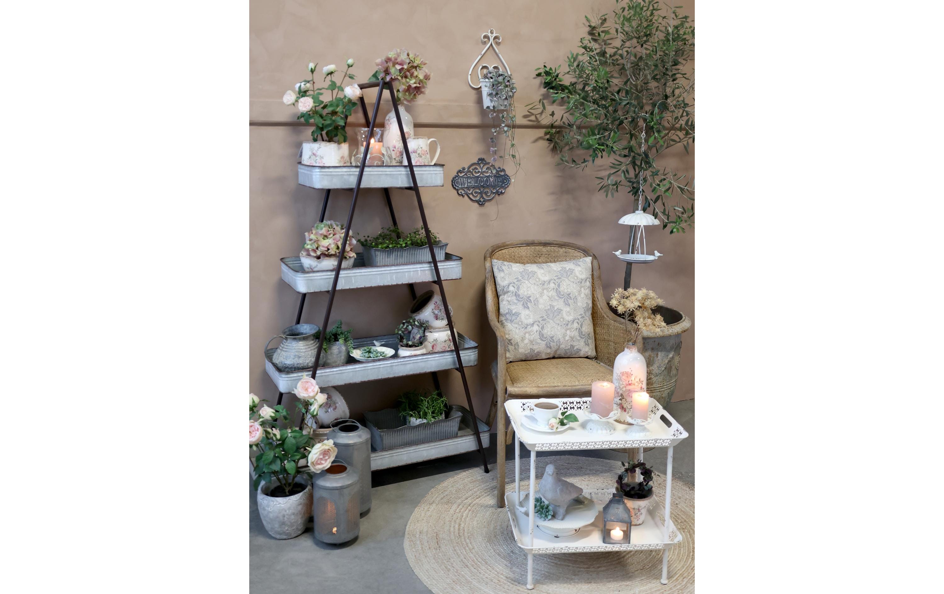 Chic Antique Schild Welcome 20 x 28 cm, Grau