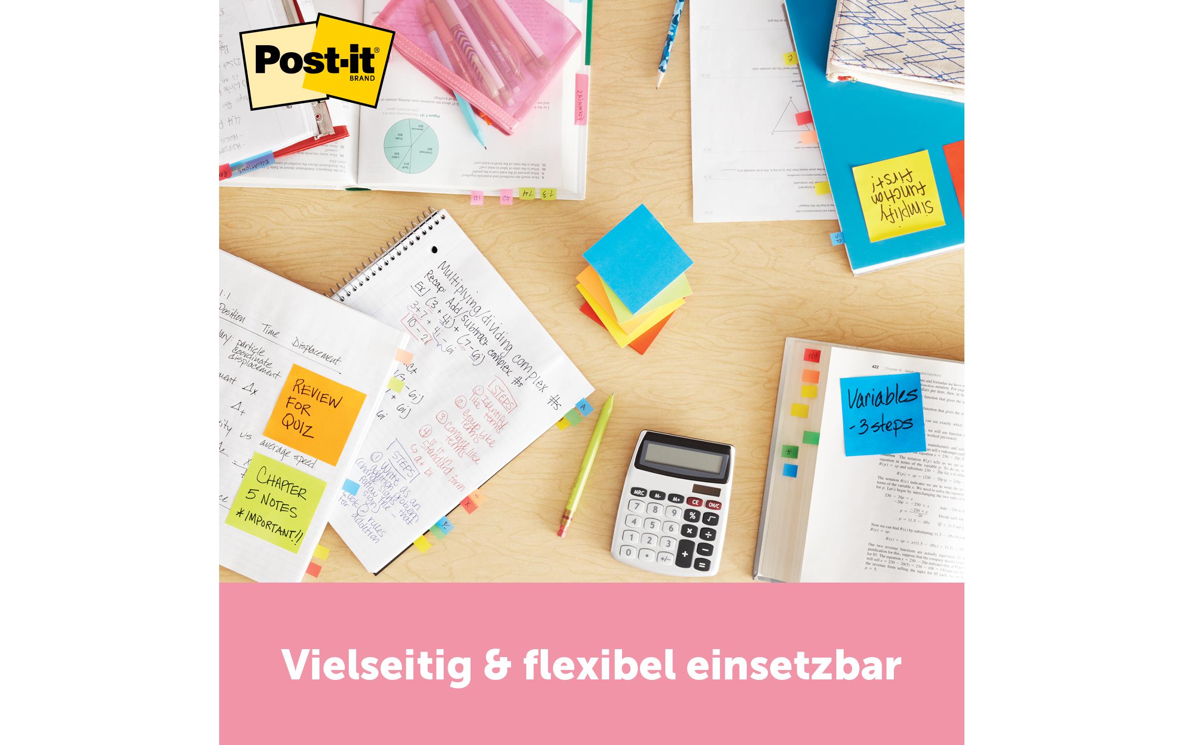 Post-it Notizzettel Post-it 5.1 x 3.8 cm, 4 Blöcke à 100 Blatt