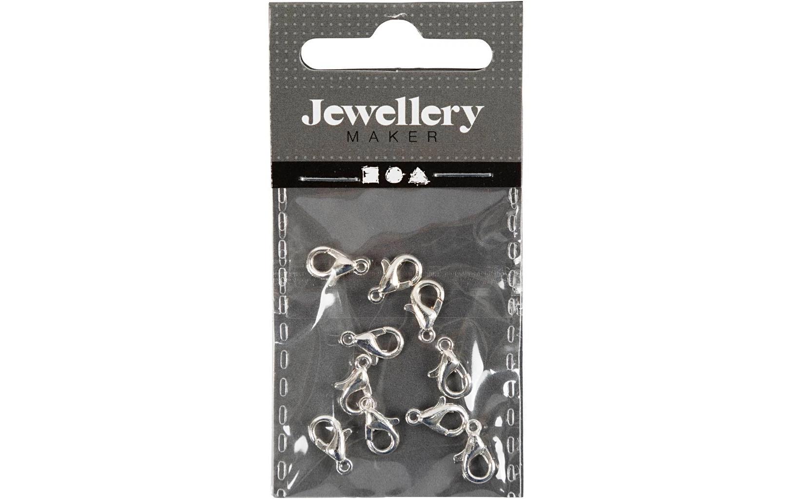 Creativ Company Verschluss Karabiner 10 Stück, 10 mm, Silber Creativ Company Verschluss Karabiner 10 Stück, 10 mm, Silber