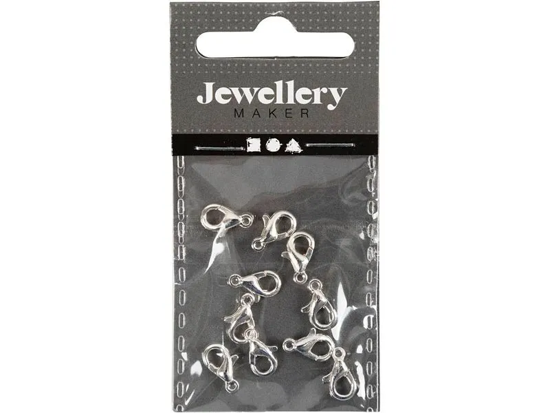 Creativ Company Verschluss Karabiner 10 Stück, 10 mm, Silber Creativ Company Verschluss Karabiner 10 Stück, 10 mm, Silber