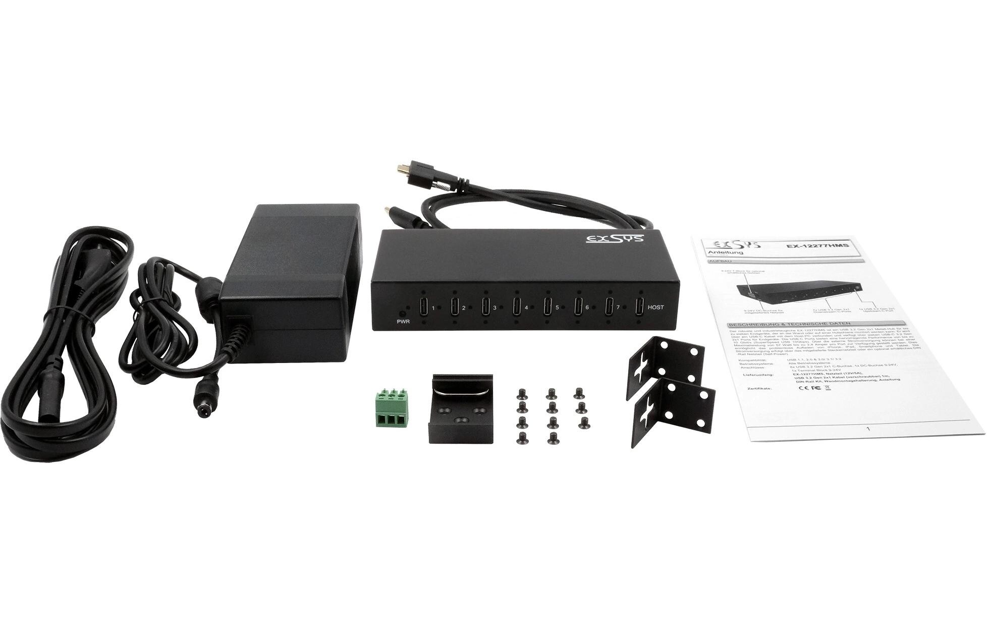 Exsys USB-Hub EX-12277HMS 57 W