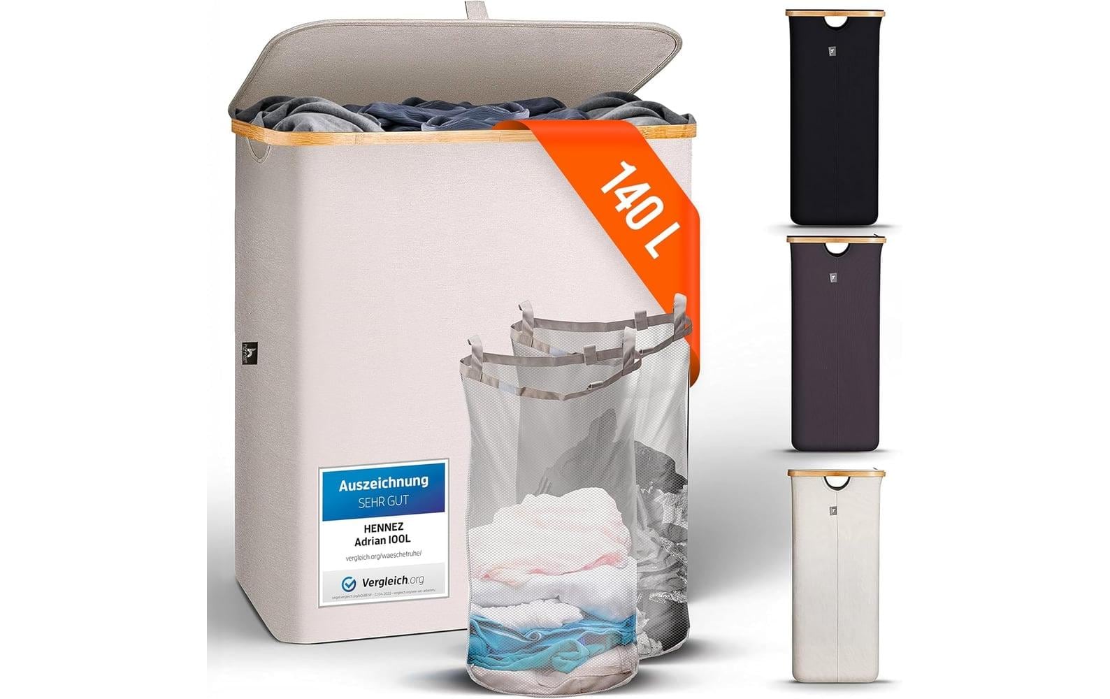 Hennez Wäschekorb Adrian 140 l, Beige