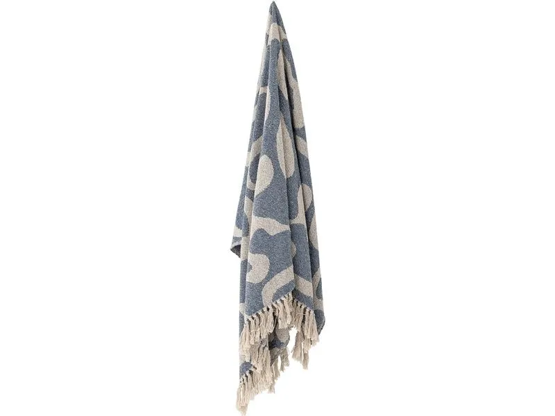 Bloomingville Decke Salobre 160 x 130 cm, Blau/Weiss Bloomingville Decke Salobre 160 x 130 cm, Blau/Weiss