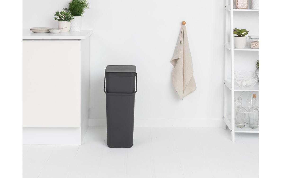 Brabantia Recyclingbehälter Sort & Go 40 l, Dunkelgrau