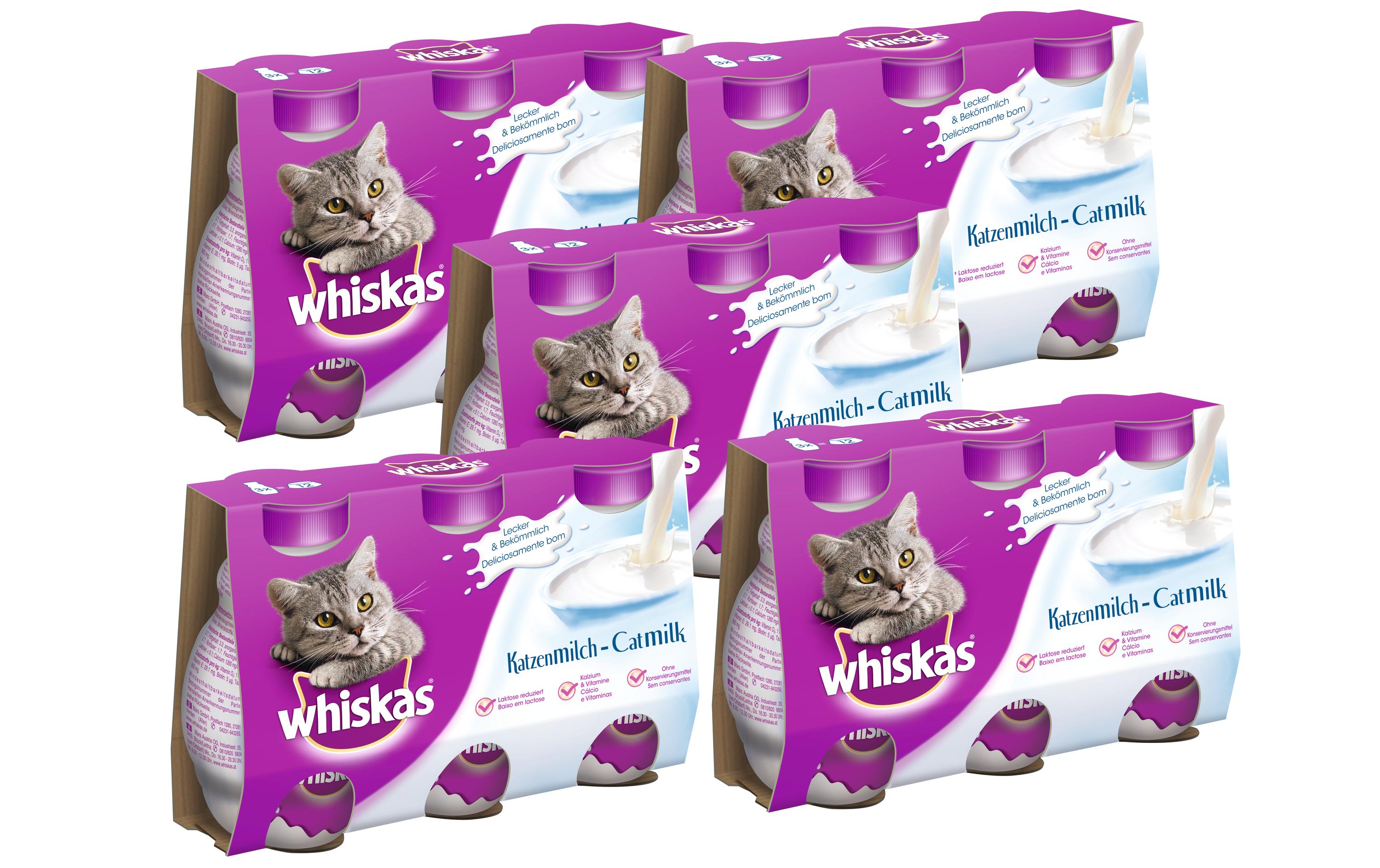 Whiskas Katzen-Snack CatMilk, Multipack 5x3x200 ml