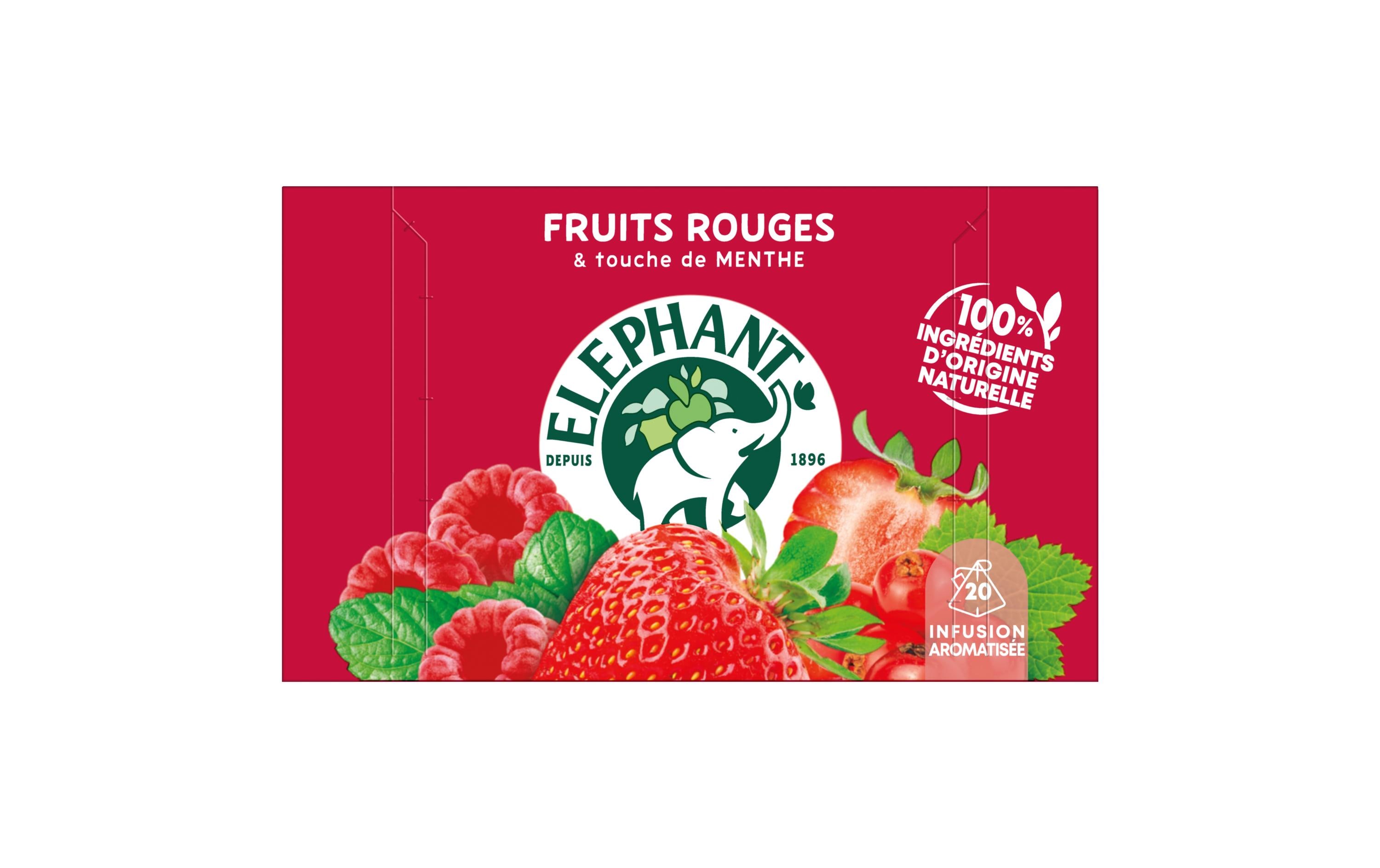 Eléphant Teebeutel Infusion Fruit Rouges 20 Stück