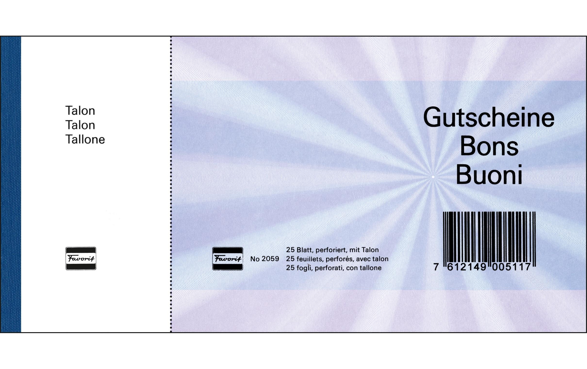 Favorit quer 25 Blatt, Blau Favorit quer 25 Blatt, Blau