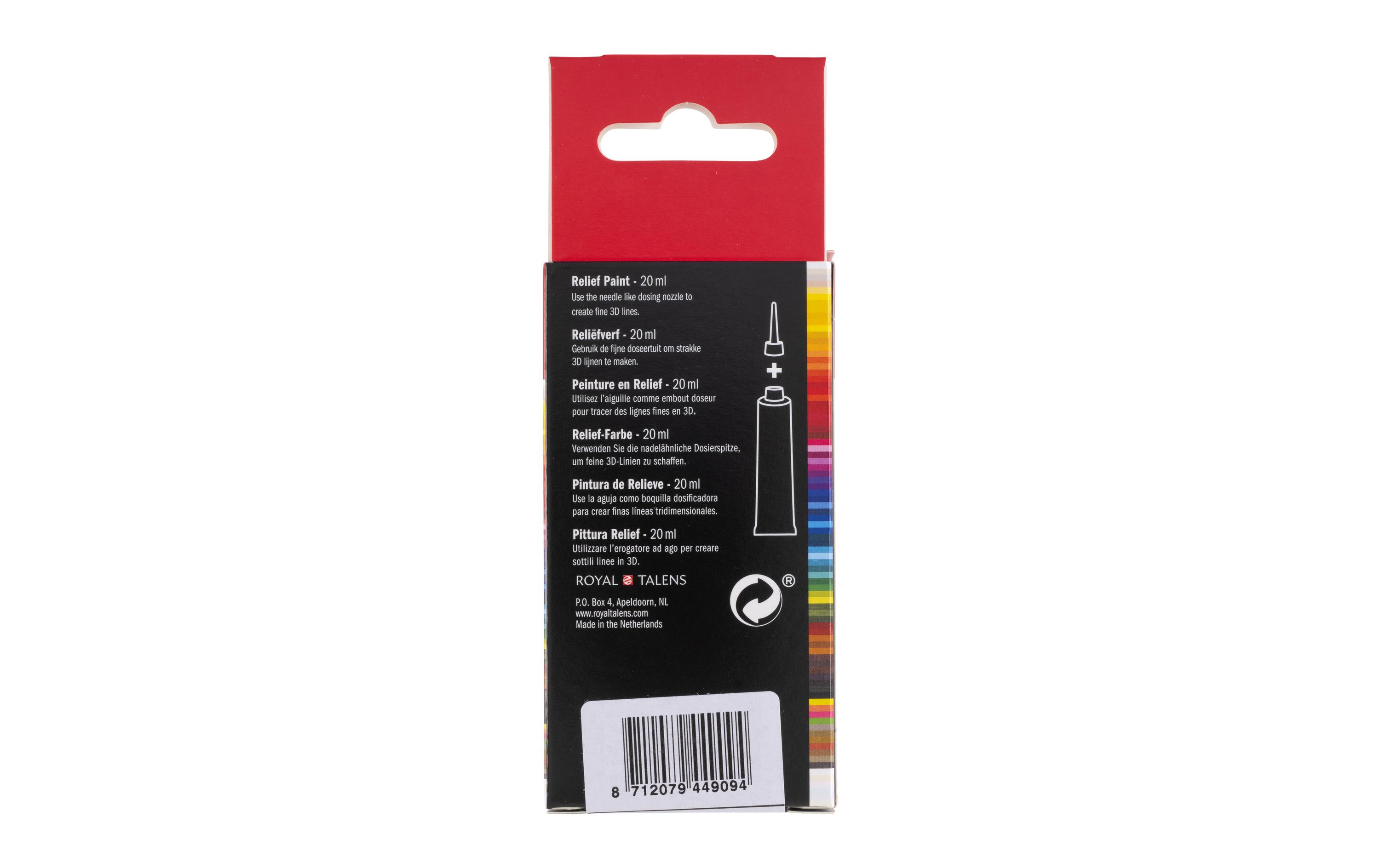Amsterdam Acrylfarbe Reliefpaint 700 Schwarz deckend, 20 ml