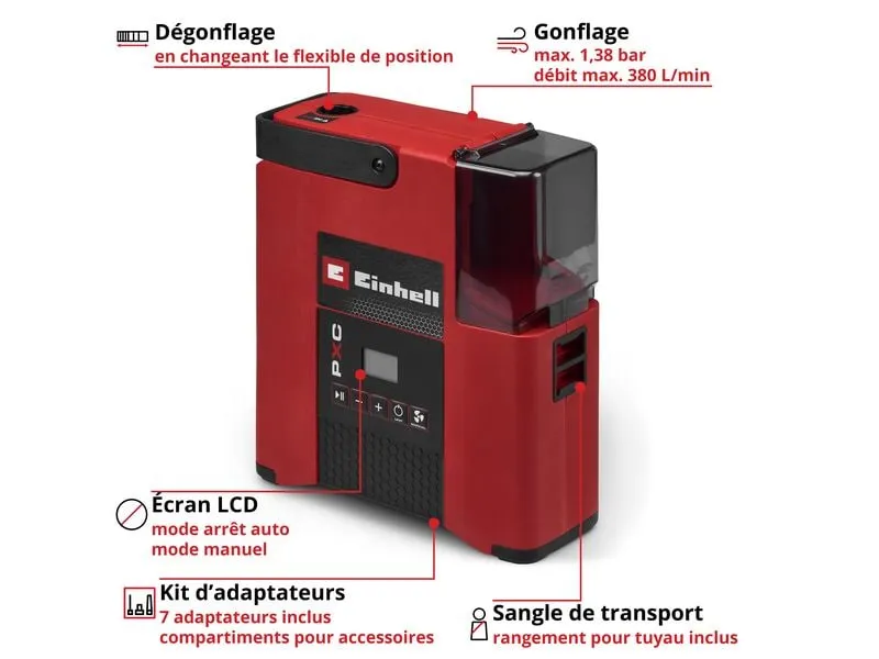 Einhell Akku-Kompressor SUPPERO 18/380 Akku 18 V 1.38 bar 380 l/min Einhell Akku-Kompressor SUPPERO 18/380 Akku 18 V 1.38 bar 380 l/min