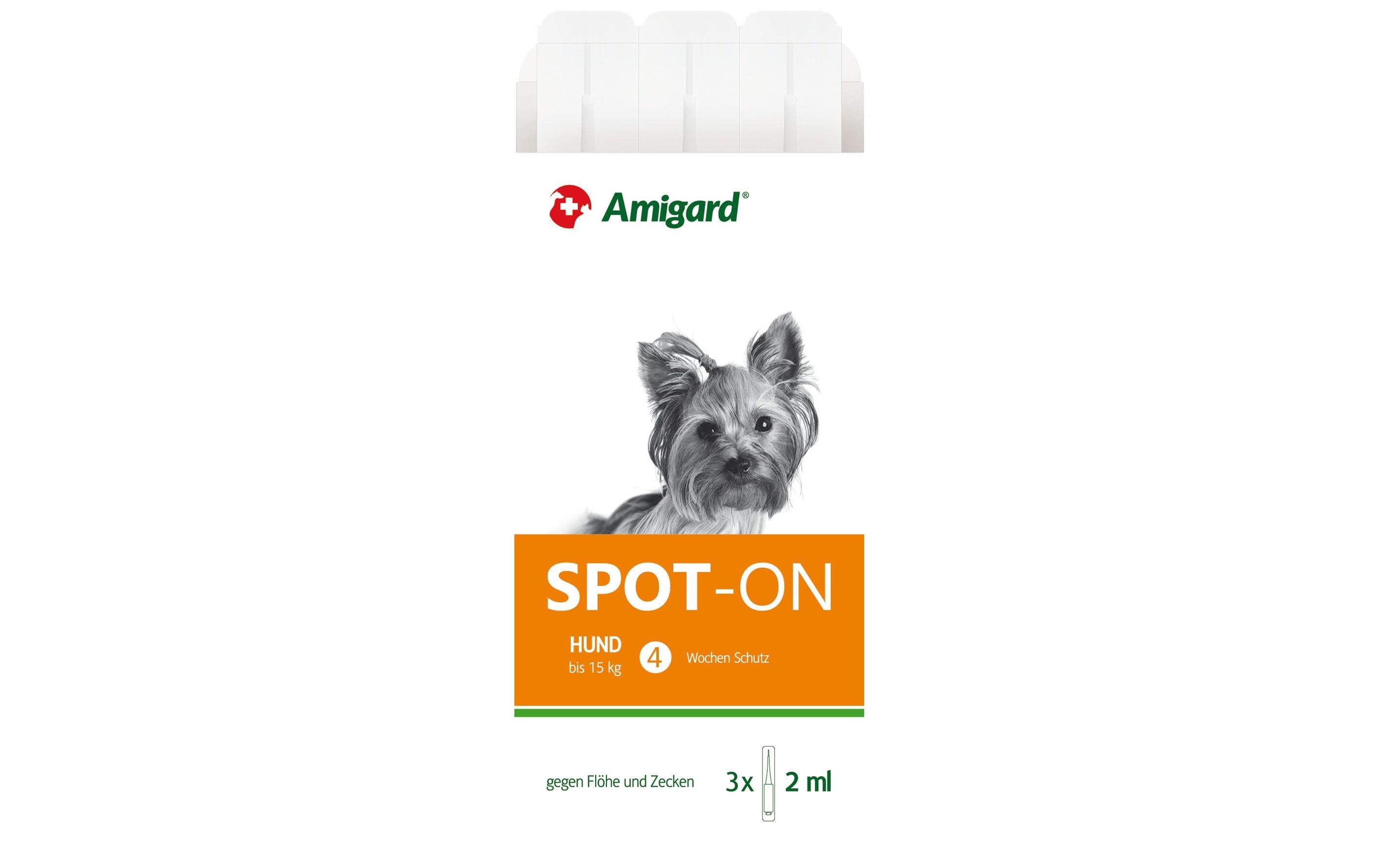 Amigard Anti-Parasit-Tropfen Spot-on Hund, 3 x 2 ml Amigard Anti-Parasit-Tropfen Spot-on Hund, 3 x 2 ml
