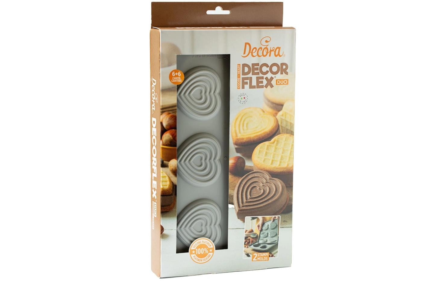 Decora Silikonform Flex Herzen, ø 6.8 x 2.3 cm