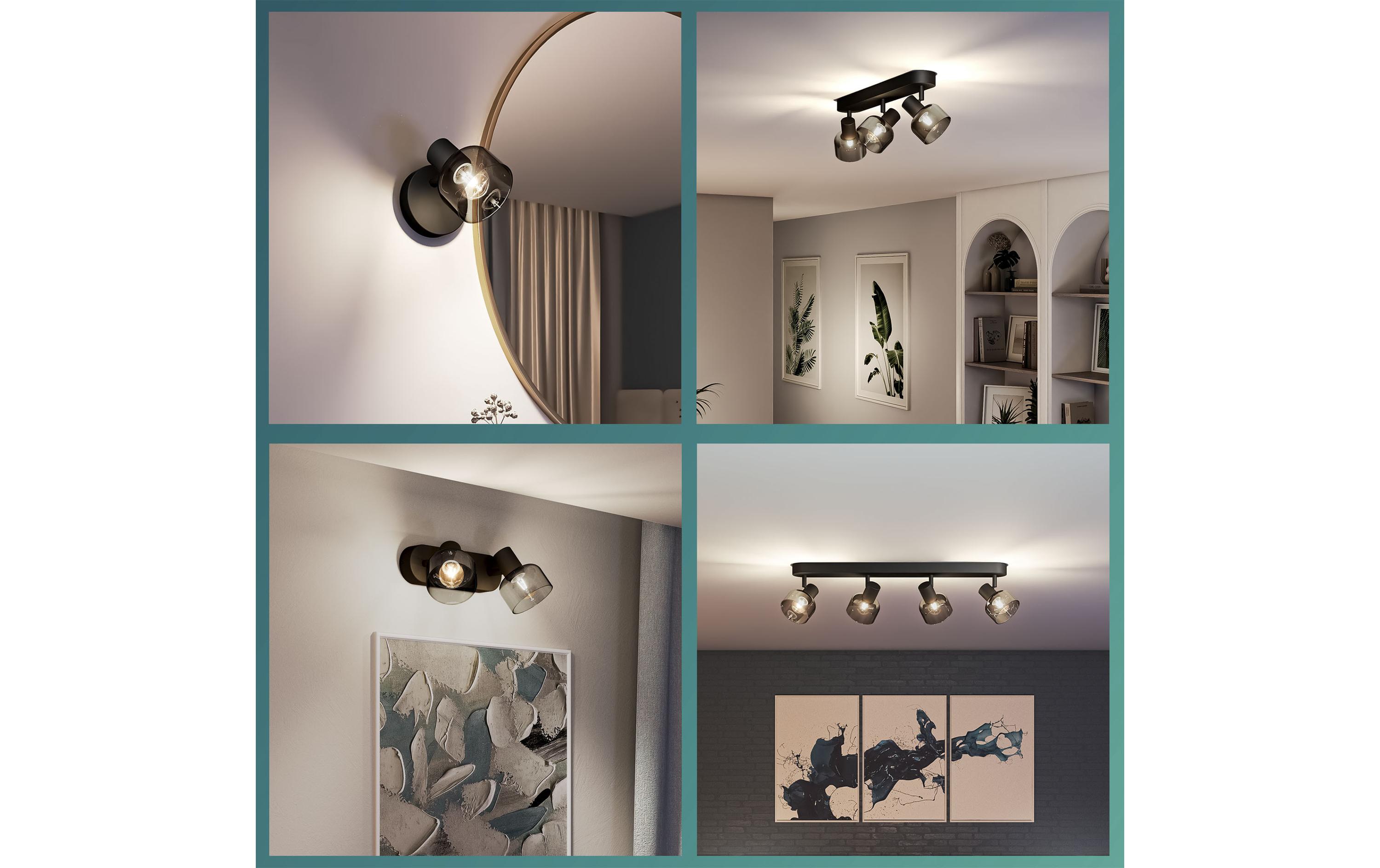 Philips Aufbauspot Sleet 3er Spot für E14, rund Schwarz, ohne LM