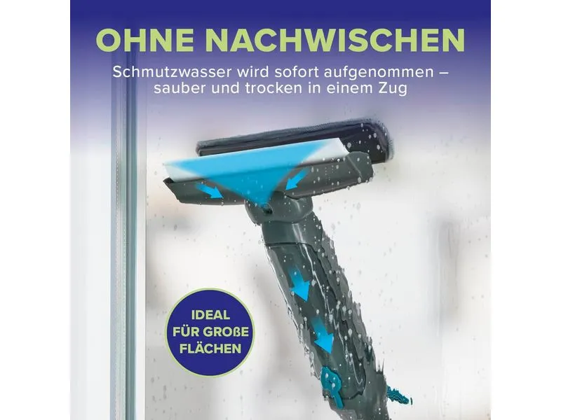 Lichterblitz Fensterreiniger manuell 3in1 Grau Blau Lichterblitz Fensterreiniger manuell 3in1 Grau Blau
