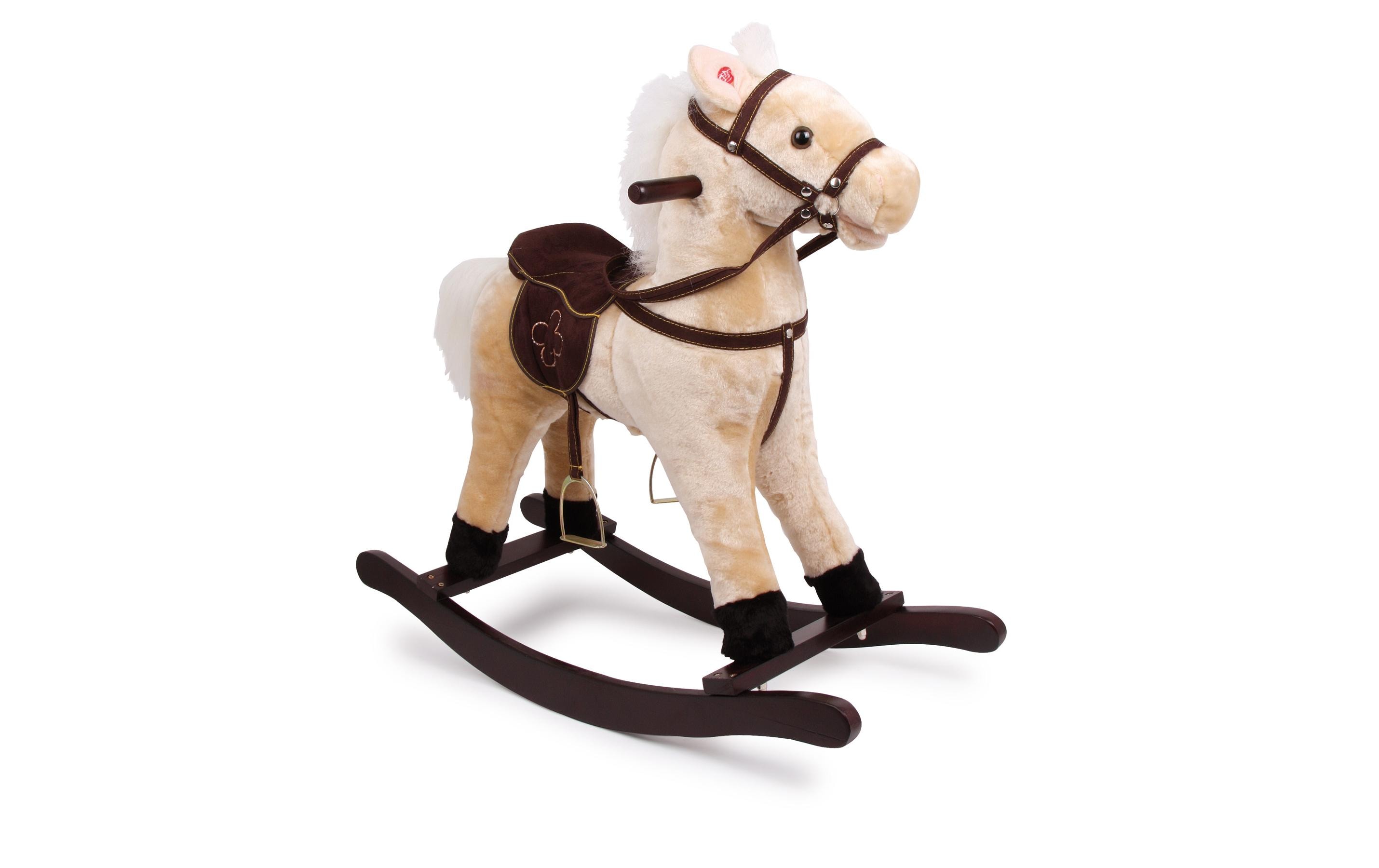 small foot Schaukelpferd Zottel Beige/Braun