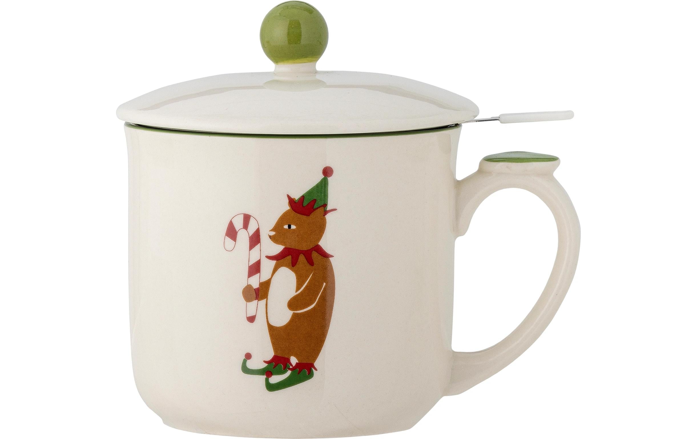 Bloomingville Tasse Valentin 300 ml, Grün/Weiss