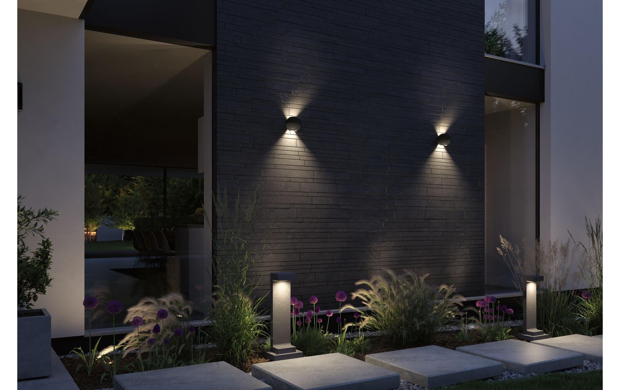 Paulmann Wandleuchte Concrea 230 V Schwarzer Sandstein Beton