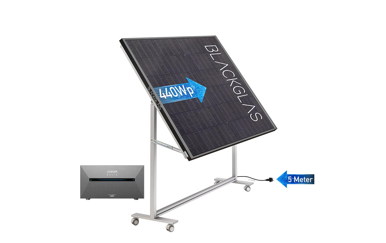 BLACKGLAS Solaranlage ECOstoragePRO 440 W