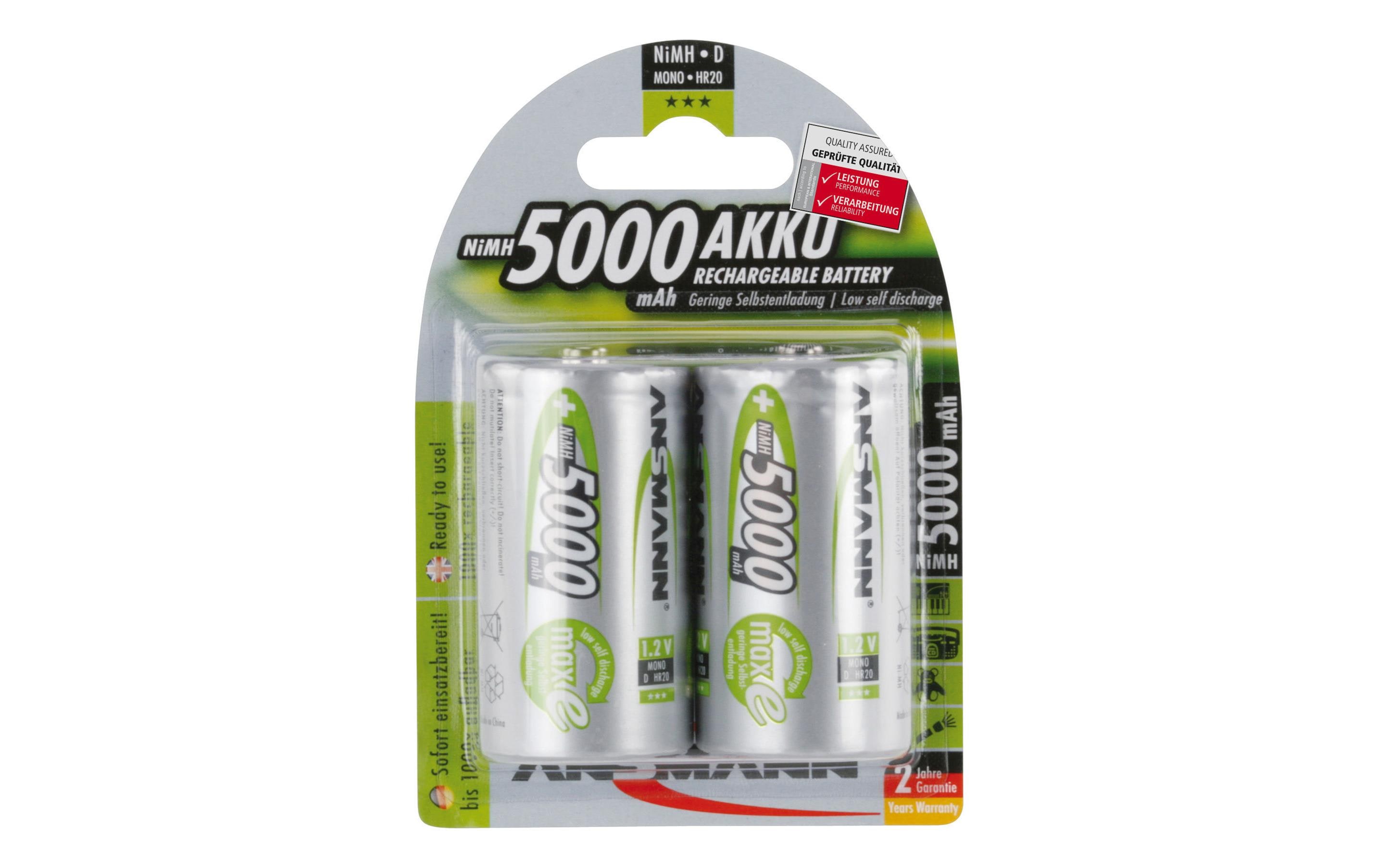 Ansmann Akku 2x D 5000 mAh Ansmann Akku 2x D 5000 mAh