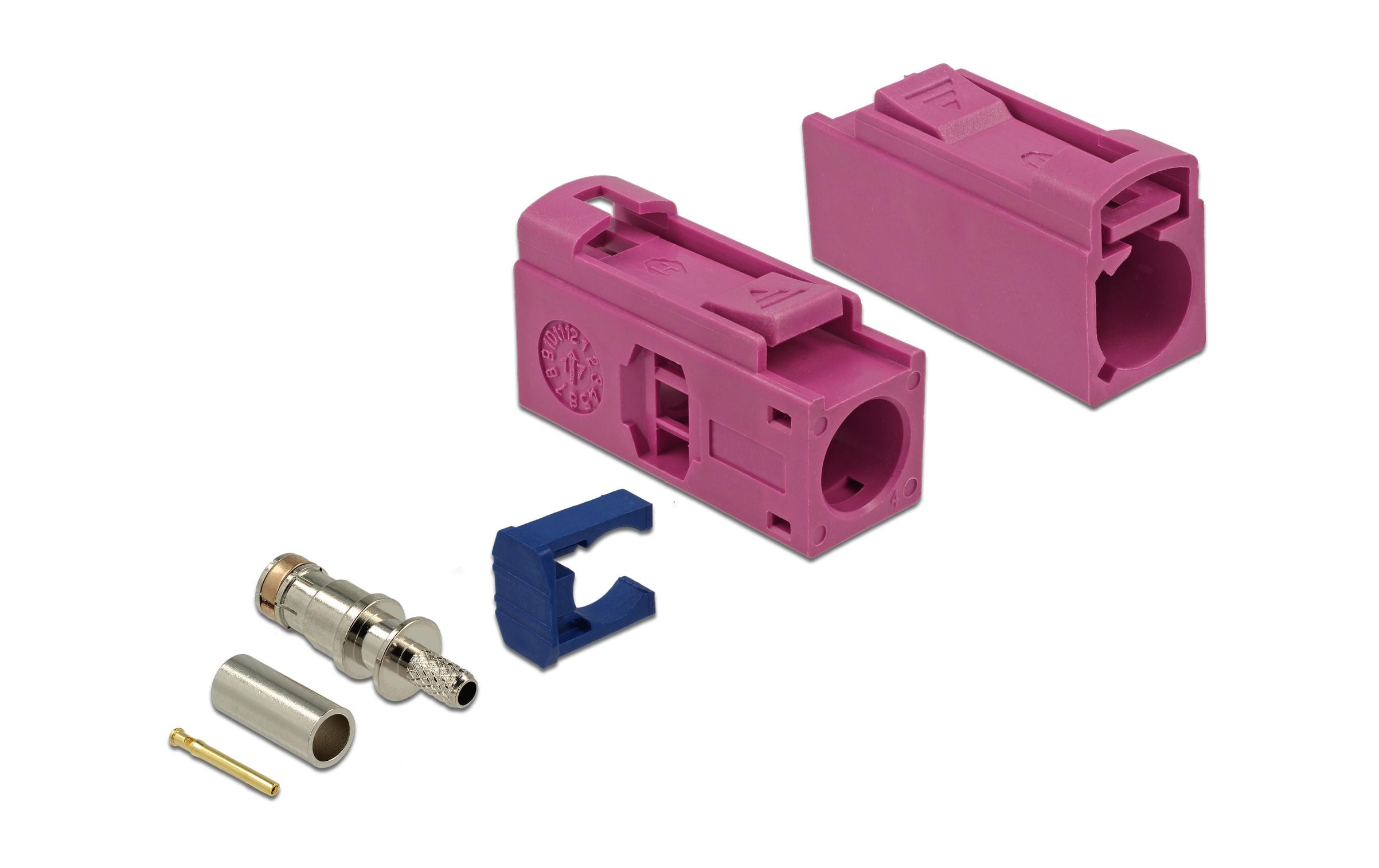 Delock Antennenadapter zum Crimpen FAKRA H Buchse (f) - Offen Offen