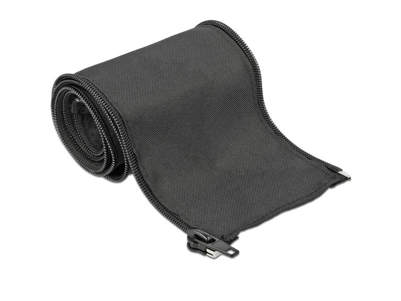 Delock Kabelschlauch 1 m x 35 mm, mit Reissverschluss Schwarz Delock Kabelschlauch 1 m x 35 mm, mit Reissverschluss Schwarz