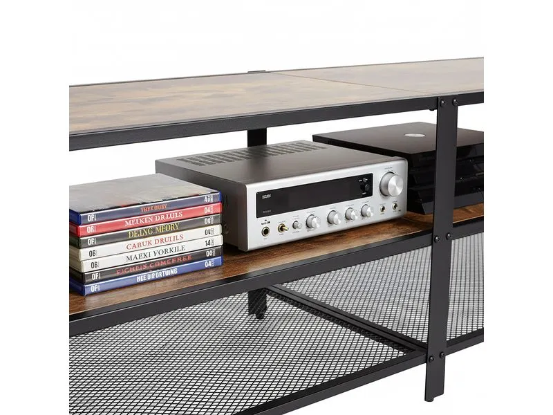 relaxdays TV-Möbel für 60 Zoll TV 52 x 140 cm Schwarz relaxdays TV-Möbel für 60 Zoll TV 52 x 140 cm Schwarz
