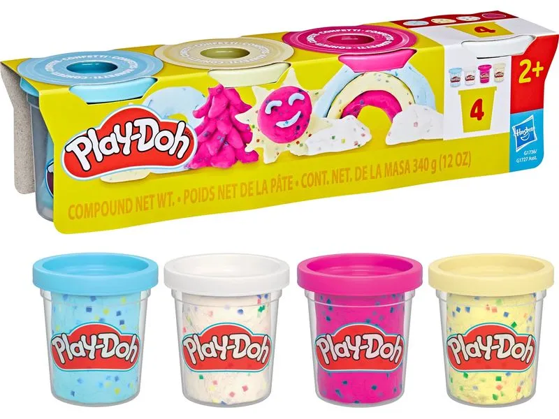 Play-Doh Knetmasse 4er Pack Konfetti Play-Doh Knetmasse 4er Pack Konfetti