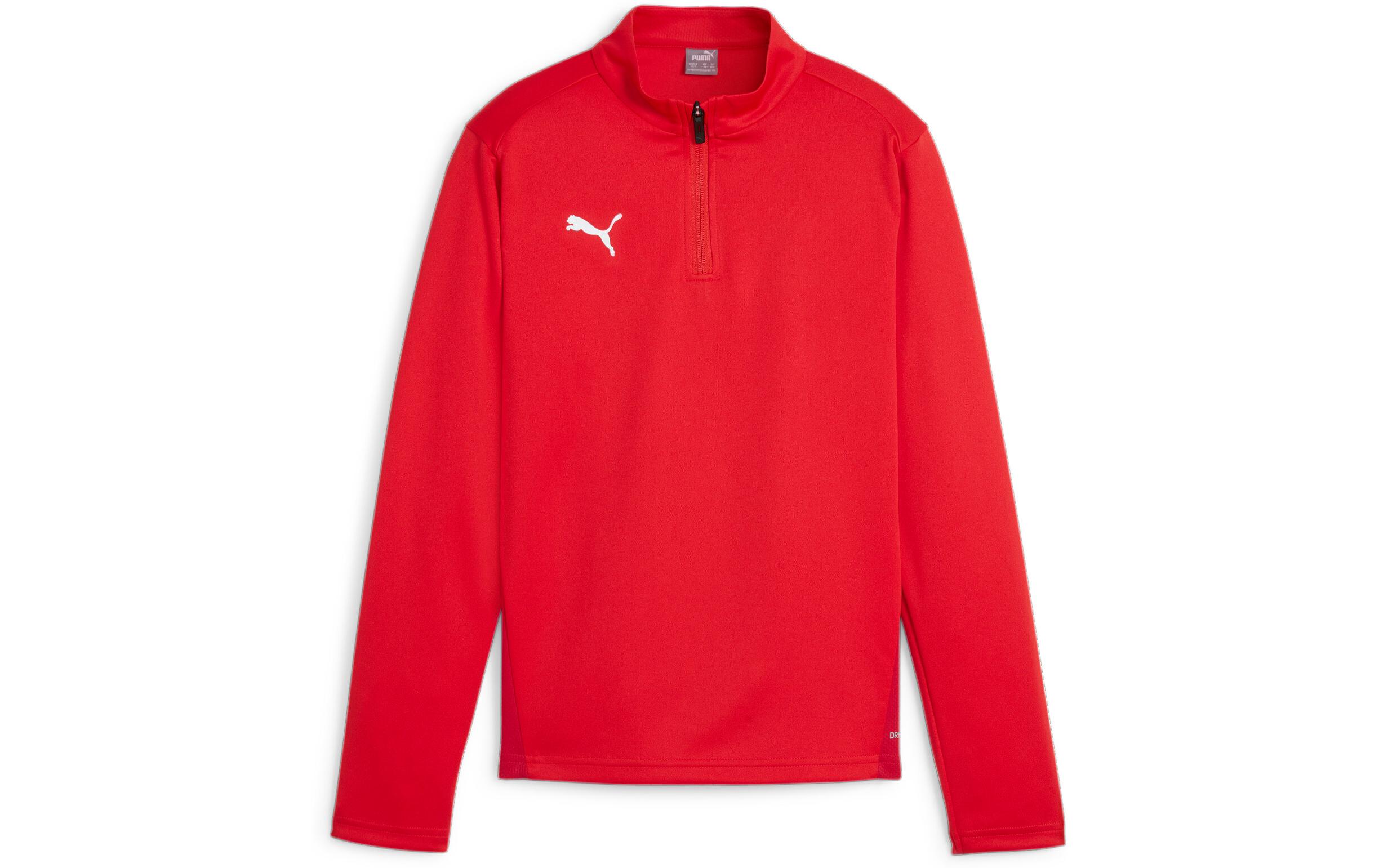 PUMA Zip Top teamGOAL Training 1/4 Jr L, Rot