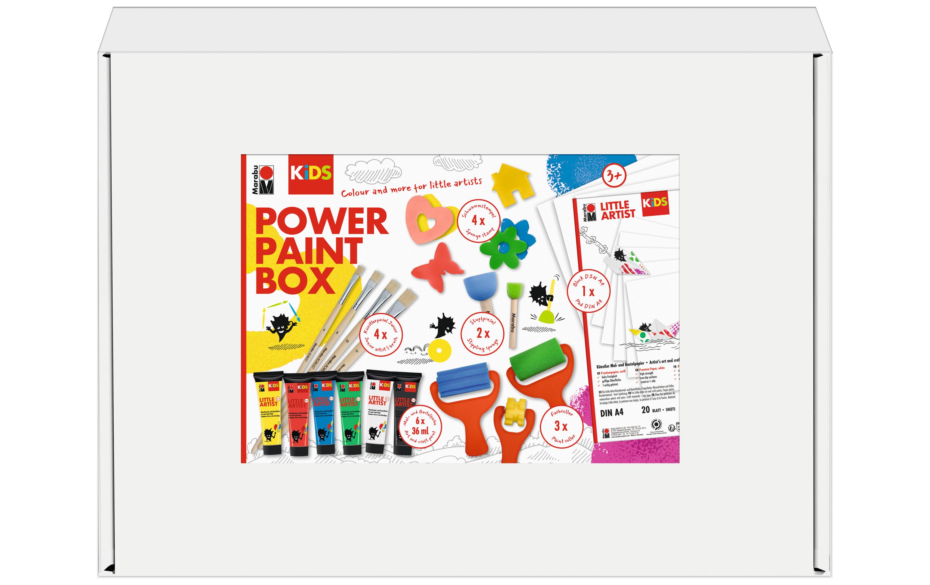 Marabu Bastelfarbe Kids Power Paint Box 6 x 36 ml