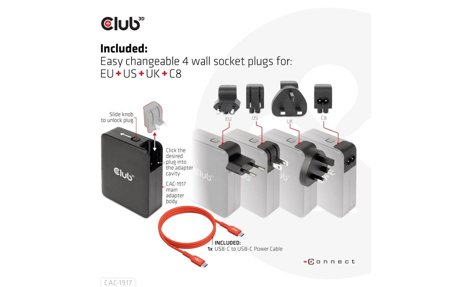 Club 3D USB-Wandladegerät CAC-1917