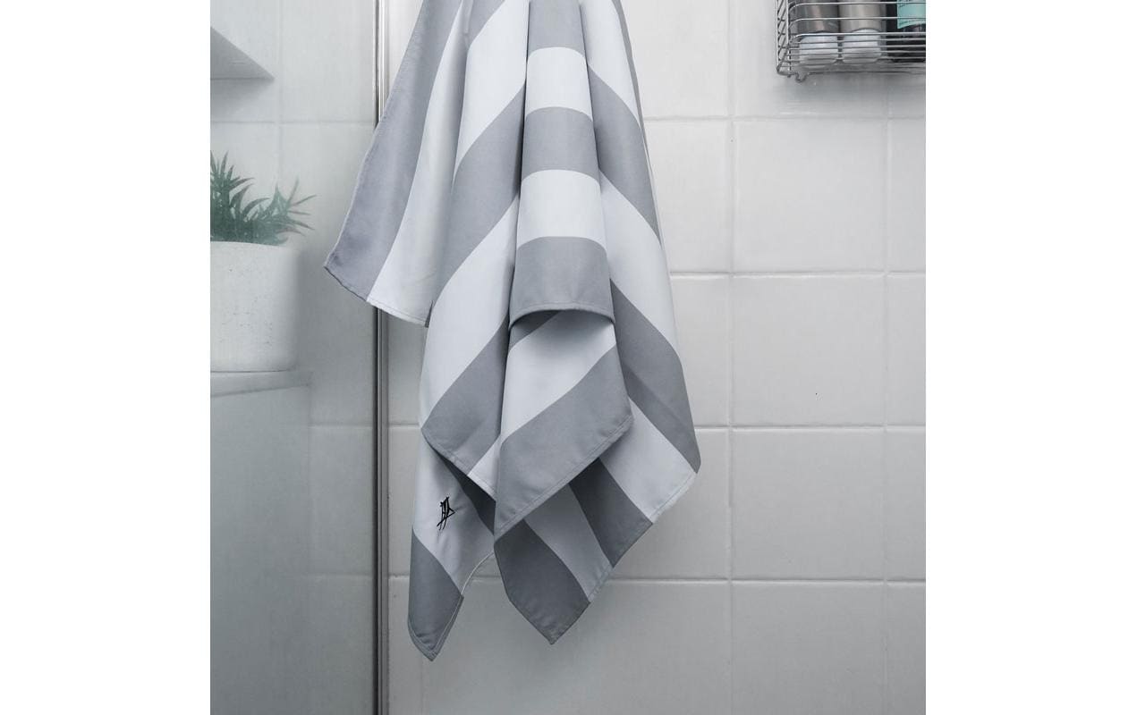 Dock & Bay Strandtuch Cabana 200 cm x 90 cm, Grau, Weiss
