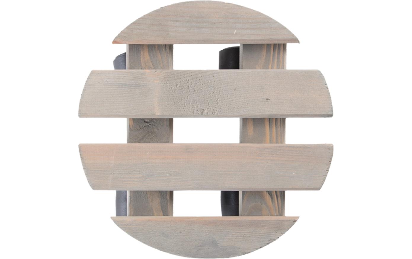 Esschert Design Rolleruntersetzer Rund S Grau/Schwarz Esschert Design Rolleruntersetzer Rund S Grau/Schwarz