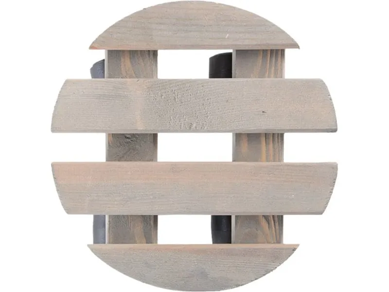 Esschert Design Rolleruntersetzer Rund S Grau/Schwarz Esschert Design Rolleruntersetzer Rund S Grau/Schwarz