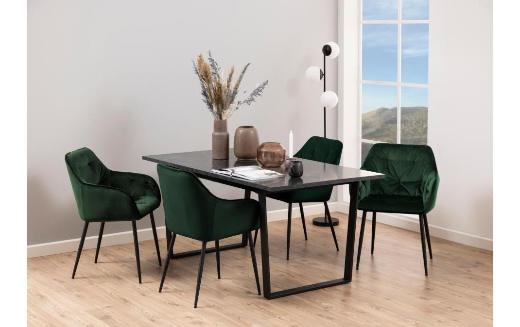 AC Design Tisch Amble 60 x 90 x 74 cm, Schwarz