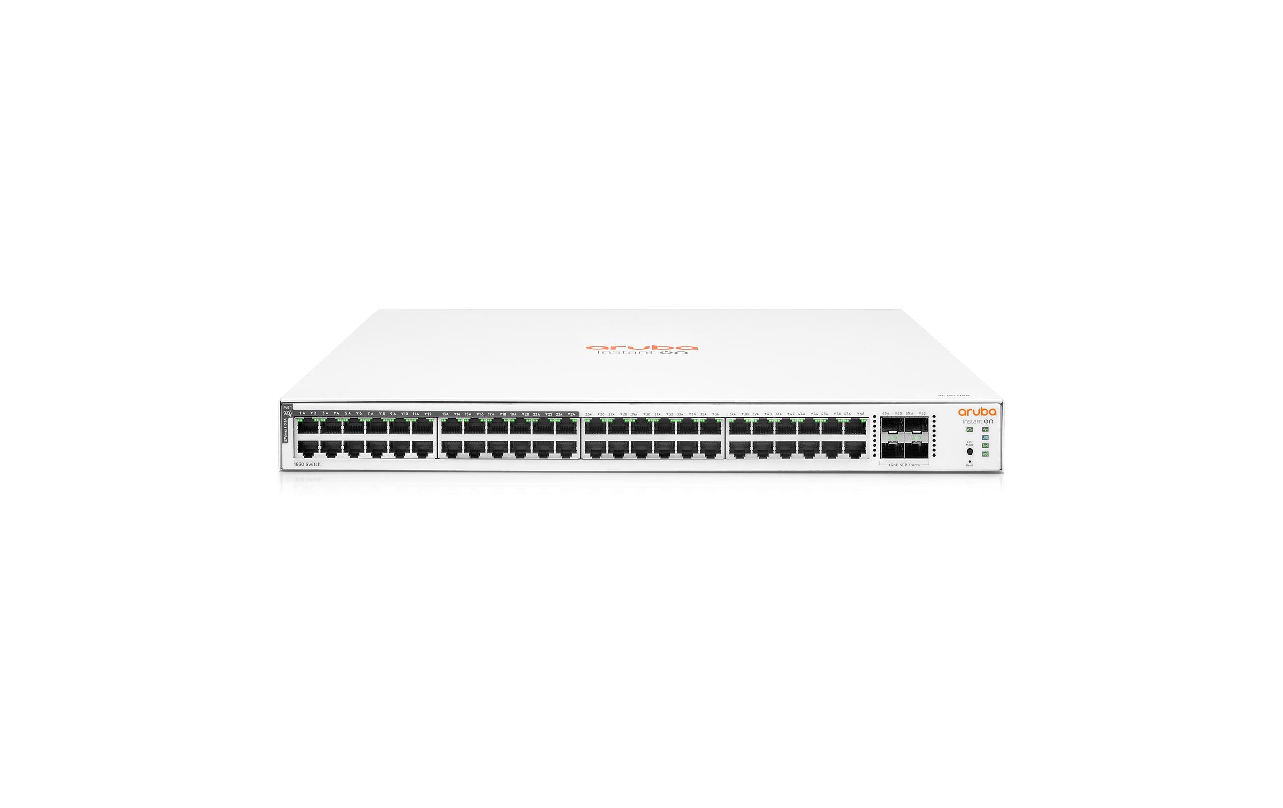 HPE Aruba Networking PoE+ Switch Aruba Instant On 1830-48G 52 Port HPE Aruba Networking PoE+ Switch Aruba Instant On 1830-48G 52 Port