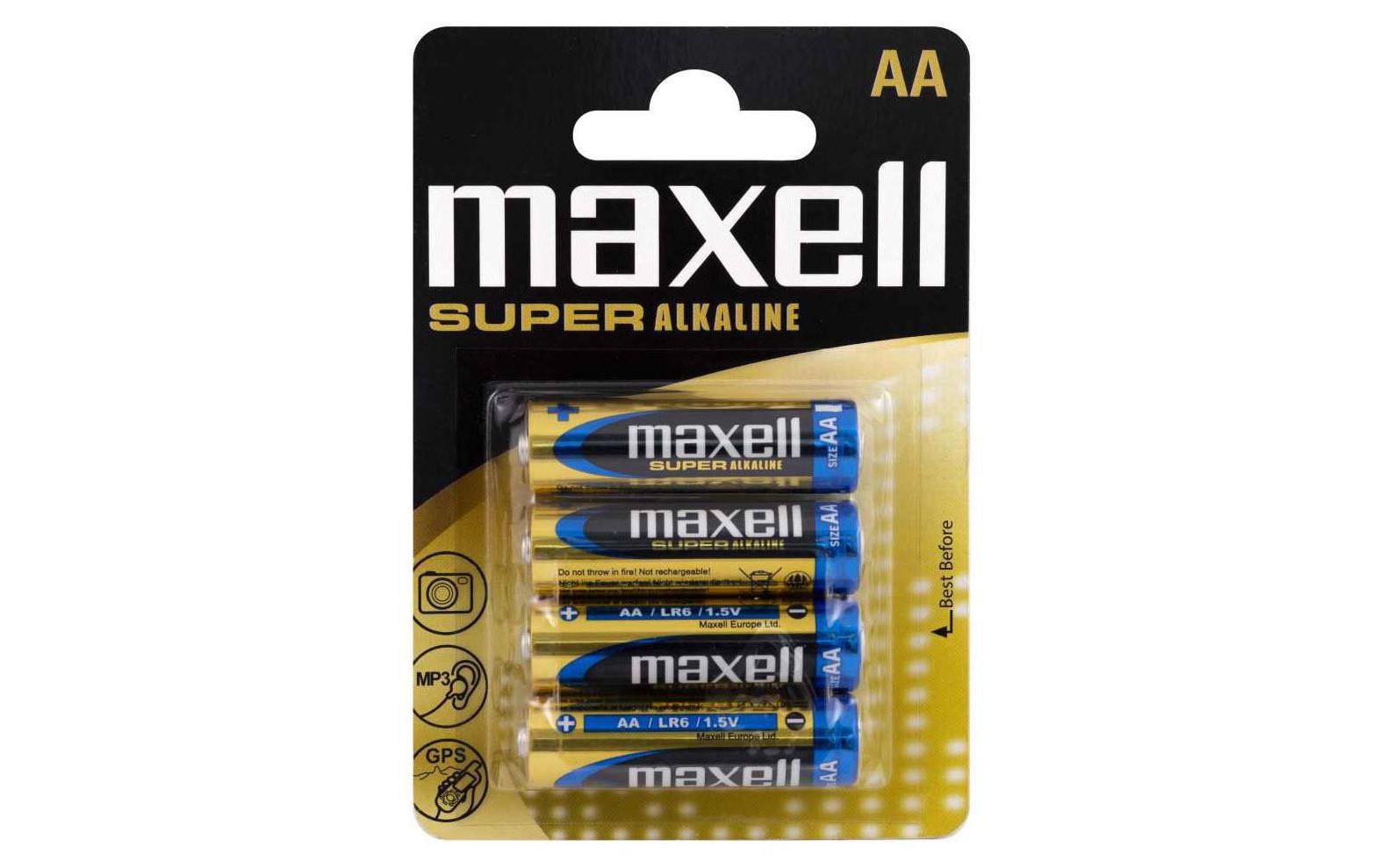Maxell Europe LTD. Batterie AA Super Alkaline 4 Stück