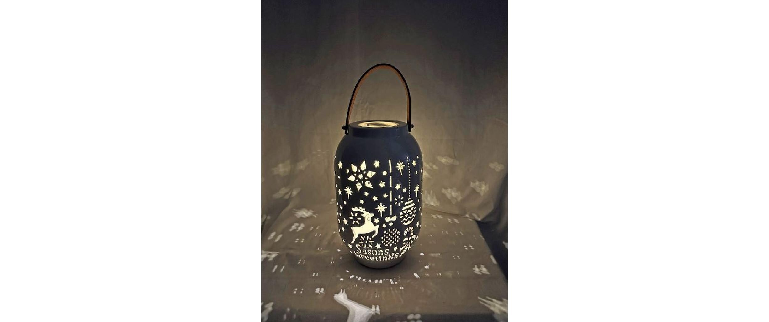 Dameco Laterne Xmas, 28 cm, Weiss Dameco Laterne Xmas, 28 cm, Weiss