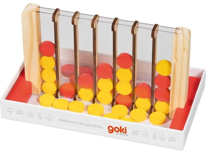 Goki Kinderspiel Vier gewinnt 22.3 x 12.5 cm, 45 Teile